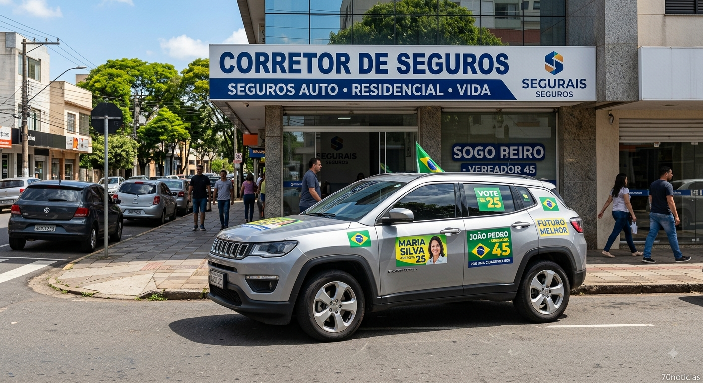 Imagem sobre seguro auto para campanha eleitoral.